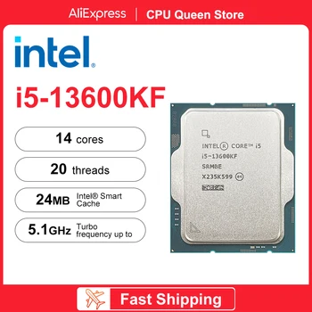 Intel Новый Core i5-13600KF i5 13600KF 3,5 ГГц 14-ядерный 20-потоковый процессор Процессор 10 Нм L3 = 24 М 125 Вт Игровой процессор LGA 1700