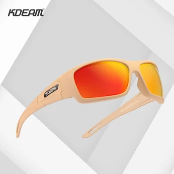 KDEAM Новые спортивные Поляризованные солнцезащитные очки, мужские линзы с многослойным покрытием, Солнцезащитные очки для вождения, Рыбалки, прогулок