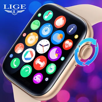 LIGE 2023 Часы Для Женщин Смарт-Часы Lady Bluetooth Call Smartwatch Мужские Поддержка 120 Спортивных Часов Воспроизведение Музыки Поворотные Клавиши + Коробка