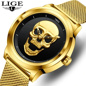 LIGE Relogio Masculino Большие мужские часы Класса Люкс Известного лидирующего бренда, Мужские Модные повседневные часы, Военные кварцевые наручные часы