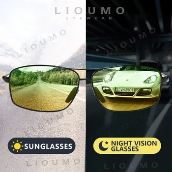 LIOUMO 2023 Дневные Ночные Фотохромные Поляризованные Солнцезащитные очки Мужские Очки-Хамелеоны Для Вождения Для Женщин Модные Оттенки zonnebril heren
