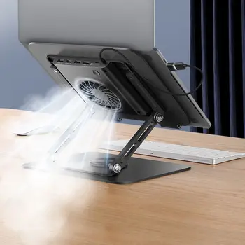 LISCN, Вращающийся на 360 ° Портативный Охлаждающий вентилятор для ноутбука, Охлаждающий Macbook Air Pro, iPad, Подставка для планшета HP DELL, подставка для ноутбука