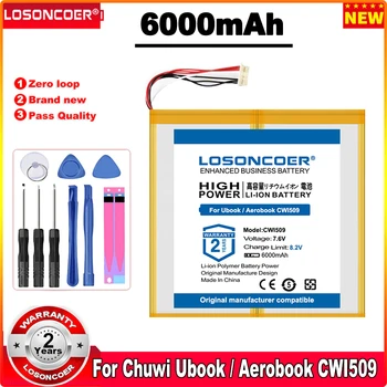 LOSONCOER 6000 мАч Планшетный Аккумулятор Для Chuwi Ubook / Chuwi Aerobook CWI509 HW-31130148 H-31130148P Планшетный ПК с 7-проводным Аккумулятором
