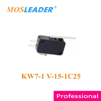 Mosleader KW7-1 V-15-1C25 100шт Микропереключатель 16A с большой ручкой Микропереключатель с ручкой Сделано в Китае