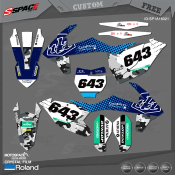 MotoSpace Пользовательские фоны с графикой Команды, наклейки 3 М, комплект наклеек для KTM 2016-18SXF 021