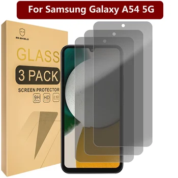Mr.Shield [3 упаковки] Защитная пленка для Samsung Galaxy A54 5G [Закаленное стекло] [Защита от шпиона] Защитная пленка для экрана