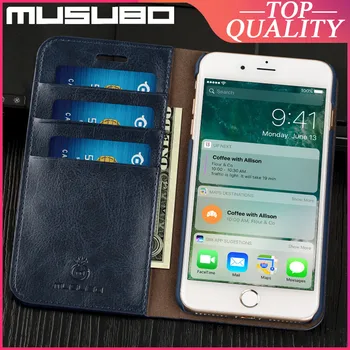 Musubo Чехол Из натуральной Кожи Для iPhone SE 2020 8 Plus 7 Plus 6 6s X Xs Max Funda Flip Luxury Cover Cases Слот Для Карт Чехол-Бумажник
