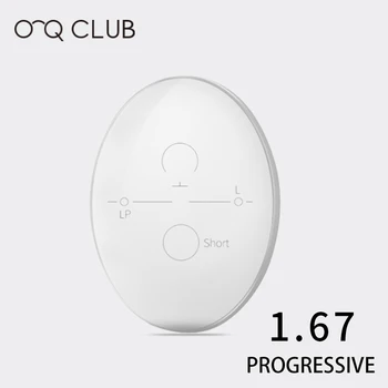 O-Q CLUB 1.67 Прогрессивная Мультифокальная Линза Рецептурная Близорукость Устойчивость К Дальнозоркости Короткая Средняя Дальняя Линза
