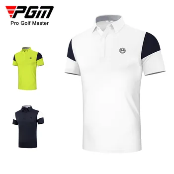 PGM Летние Мужские Рубашки для гольфа, Быстросохнущие Дышащие Топы с коротким рукавом, Спортивная одежда для активного Отдыха, Впитывающая пот, Повседневная Одежда Для Гольфа M-XXL YF460