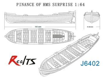RealTS Классическая деревянная лодка 1/64 спасательная шлюпка pinance набор для сборки деревянной лодки деревянная головоломка