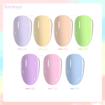 Rormays 1 кг Гель-лак для ногтей Серии Macaron, Фиолетовый Гель-лак, УФ-светодиодный Полупостоянный Маникюрный Салон, Профессиональный Гель-лак для ногтей DIY