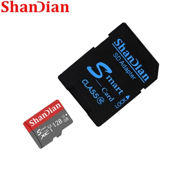 SHANDIAN Mini Smart Memory Card 128 ГБ 64 ГБ Смарт-SD-карта Серого Цвета Class10 Flash 32 ГБ 16 ГБ Карта памяти для Камеры смартфона/планшета