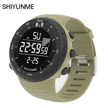 SHIYUNME Мужские спортивные часы 50 м водонепроницаемые военные часы с дисплеем Мужские часы Современный цифровой Reloj Hombre Роскошная мода