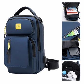 SUUTOOP Мужская многофункциональная сумка через плечо с USB-зарядкой, сумки через плечо, Повседневная спортивная сумка-мессенджер для мужчин и женщин