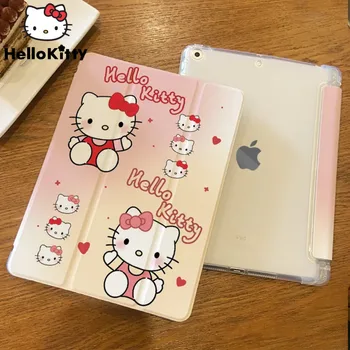 Sanrio Hello Kitty Чехол для iPad Мультяшный Трехслойный Air 5 4 Защитный Чехол Ipad 9th 10th Generation Pro11 Милый Чехол Kuromi Mini 6