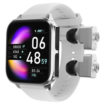 T22 Смарт-Часы 2 В 1 1,83 дюймовый HD-Дисплей Для Мужчин И Женщин TWS Беспроводные Наушники-Вкладыши Для Мониторинга сердечного ритма и Артериального Давления Smartwatch