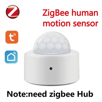 Tuya Zigbee Датчик движения человека Умный Дом PIR Датчик движения Детектор Безопасности Отлично работает с Alexa Google Home