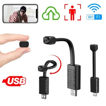 U22 ИК Ночного Видения HD 1080P WiFi USB Камера Видеомагнитофон Цифровой Микро-Детектор движения Поддержка TF Карты Mini Cam