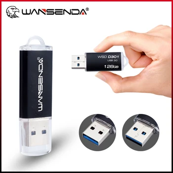 WANSENDA D301 USB 3,0 Флэш-накопитель 32 ГБ Металлическая Ручка-Накопитель 16 ГБ 64 ГБ 128 ГБ 256 ГБ Флешка Реальной Емкости Memory Stick U Диск