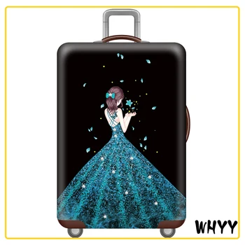 WHYY, защитный чехол для дорожного чемодана, чехол для багажа, более толстые аксессуары для путешествий, Эластичный пылезащитный чехол для багажа, подходит для размера 18 