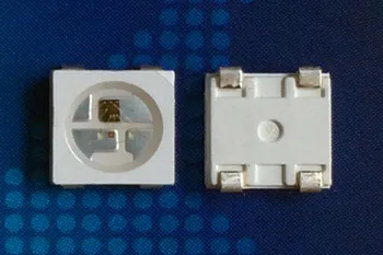 WS2812C LED; 5050 SMD RGB LED со встроенной микросхемой WS2811 внутри; Потребляемый ток ниже: 5 мА