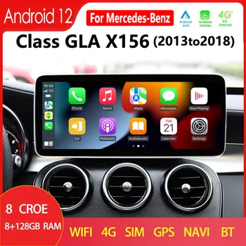 X156 Android 12 Беспроводной CarPlay Для Mercedes Benz GLA Class 2013-2018 Автомобильный Радиоприемник GPS Навигация Мультимедийный Плеер Сенсорный Экран