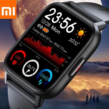 Xiaomi Новые 1,69-дюймовые смарт-часы Для мужчин, умные часы с полным касанием Температуры тела, Женские часы с точным кислородным монитором 2023 PK P8Xiaomi