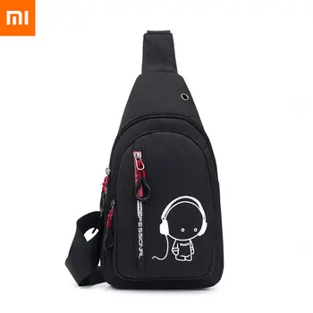 Xiaomi для мужчин и женщин с одинаковой повседневной нейлоновой сумкой на груди, сумка-мессенджер, сумка со светящимся рисунком, спортивная сумка на открытом воздухе с отверстием для наушников