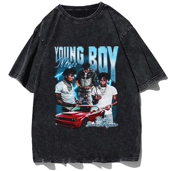YoungBoy Never Broke Again Футболка Высокого качества, эстетика, Короткие рукава, футболка оверсайз, Мужские футболки в стиле хип-хоп, винтажная уличная одежда, футболки