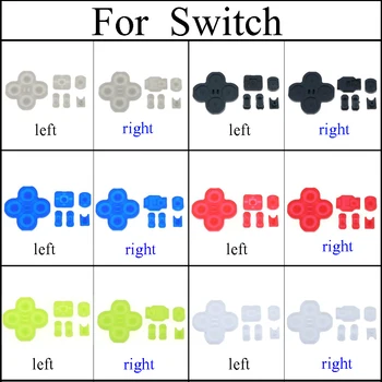 YuXi For Joy Con Замена Для Nintendo Switch NS Joy-Con Левый Правый Контроллер Комплект Проводящих Резиновых Силиконовых Накладок для кнопок
