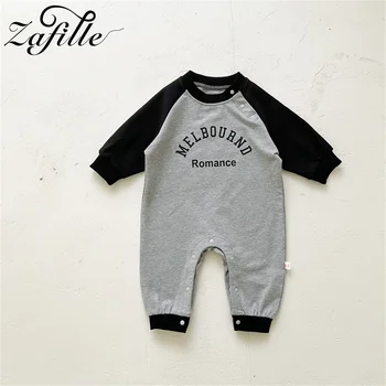 ZAFILLE/ Свитер для маленьких мальчиков от 0 до 2 лет, боди, комбинезон в стиле пэчворк для детской одежды, Осенне-зимний комбинезон для маленьких девочек, одежда для новорожденных