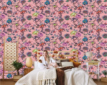 beibehang papel de parede Пользовательские новые трехмерные цветы ручной росписи гостиная диван фон спальня современные обои
