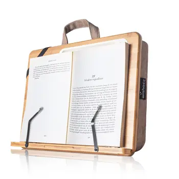 wishacc Бамбуковая подставка для ноутбука с книгой, кровать, держатель для телефона, держатель для планшета, для Iphone Ipad Macbook Air, домашний компьютерный стол
