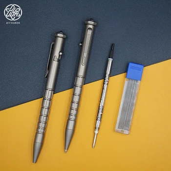 Автоматическая Ручка для подписи Карандашом из титанового сплава G2, заправляемая Ручка для письма, ручка с пистолетным затвором, Многофункциональная тактическая ручка EDC