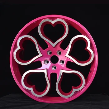 Автомобильные диски Pengzhen custom 4x100 розового цвета с легкосплавными дисками в форме сердечек 16 дюймов с 4 отверстиями для smart four two