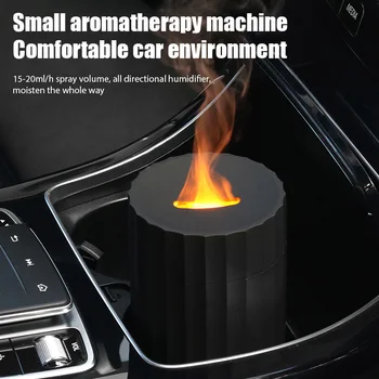 Автомобильный Ароматический диффузор для Ароматерапии, Увлажнитель воздуха, Холодный Туман, Домашние эфирные масла, духи Humidificadores, светодиодный очиститель воздуха с пламенем