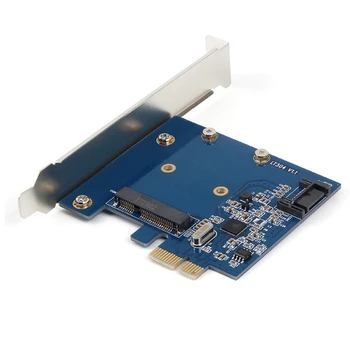 Адаптер PCIE SATA PCI-Express X1 на SSD-накопитель SATA 3.0 MSATA, контроллер карты расширения, высокая скорость 6 Гбит / с для майнинга биткоинов