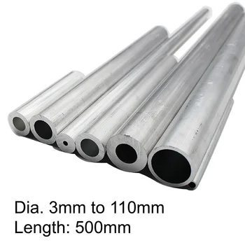 Алюминиевый круглый трубопровод 6061 Наружный диаметр трубы от 3 мм до 110 мм Длина 500 мм По индивидуальному заказу