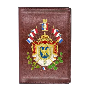 Антикварная обложка для паспорта Французской Республики, кожаный тонкий держатель для удостоверения личности, карман, чехол-бумажник, дорожные аксессуары, подарки