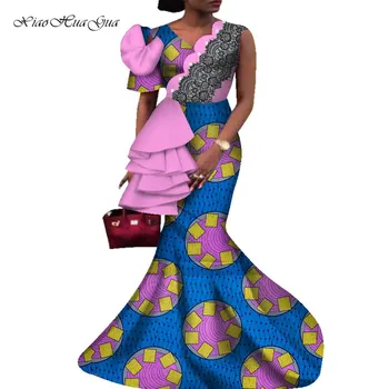 Африканские платья для женщин, Длинное платье Дашики, Халат с африканским принтом, Африканская женская одежда Больших Размеров, Традиционная африканская одежда WY7223
