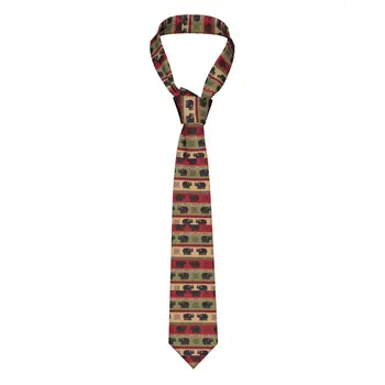 Африканский этнический галстук Унисекс, Шелковый полиэстер, 8 см, Классические индийские галстуки в стиле слоника для мужских аксессуаров Gravatas, свадебные