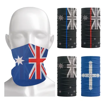 Банданы с Национальным флагом AU/Австралии, Унисекс, Велосипедная маска для лица, Гетры для бега, Утеплитель для шеи, защита от ультрафиолета, шарф-Тублар, повязка на голову, обертывание