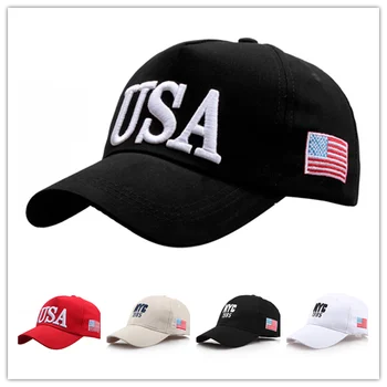 Бейсболки с Флагом США Мужские Женские Модные Утолщенные Бейсболки США Snapback Уличные Регулируемые Вышитые Весенние Шляпы для Папы-Дальнобойщика