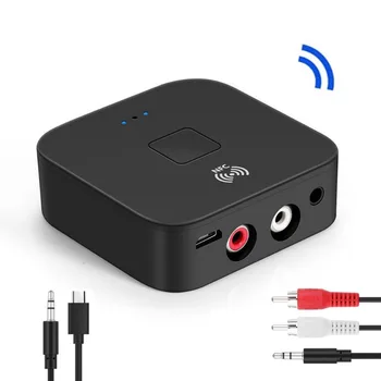 Беспроводной аудиоприемник RCA AUX Bluetooth 5.0, адаптер NFC 3,5 мм для усилителя, автомобильной аудиосистемы, домашнего стереотеатра