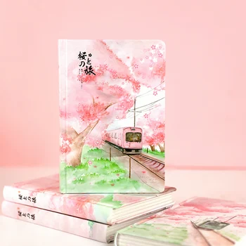 Блокнот в твердом переплете в корейском стиле Sakura Blossom B6 - Красивые цветочные фоны - для ведения дневника, планирования, скрапбукинга и многого другого