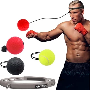Боксерский рефлекторный мяч для скоростного удара 20 г/65 г, медная пряжка, силиконовая повязка на голову для начинающих Муай Тай, тренировка для расслабления рук и глаз
