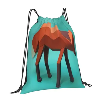 Бумажные животные, легкие сумки на шнурках, предназначенные в качестве рюкзаков для мужских приключений на свежем воздухе, Дорожная спортивная сумка для хранения на открытом воздухе