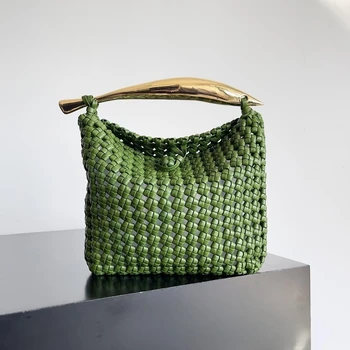 Бутик женских сумочек, тканые сумки из натуральной кожи ручной работы, искусный особый стиль