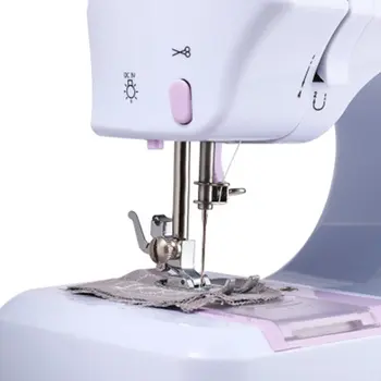 Бытовая Многофункциональная швейная машина, Электрическая микрошитьевая машина, мини-швейная машина для вышивания букв