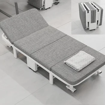 Бытовая регулируемая складная кровать с подголовником 190x90x30 см, офисная кровать для обедов, больничная поддержка, семейная передвижная кровать для обедов на колесиках